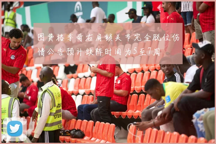 图费格季奇右肩锁关节完全脱位伤情公告预计缺阵时间为5至7周